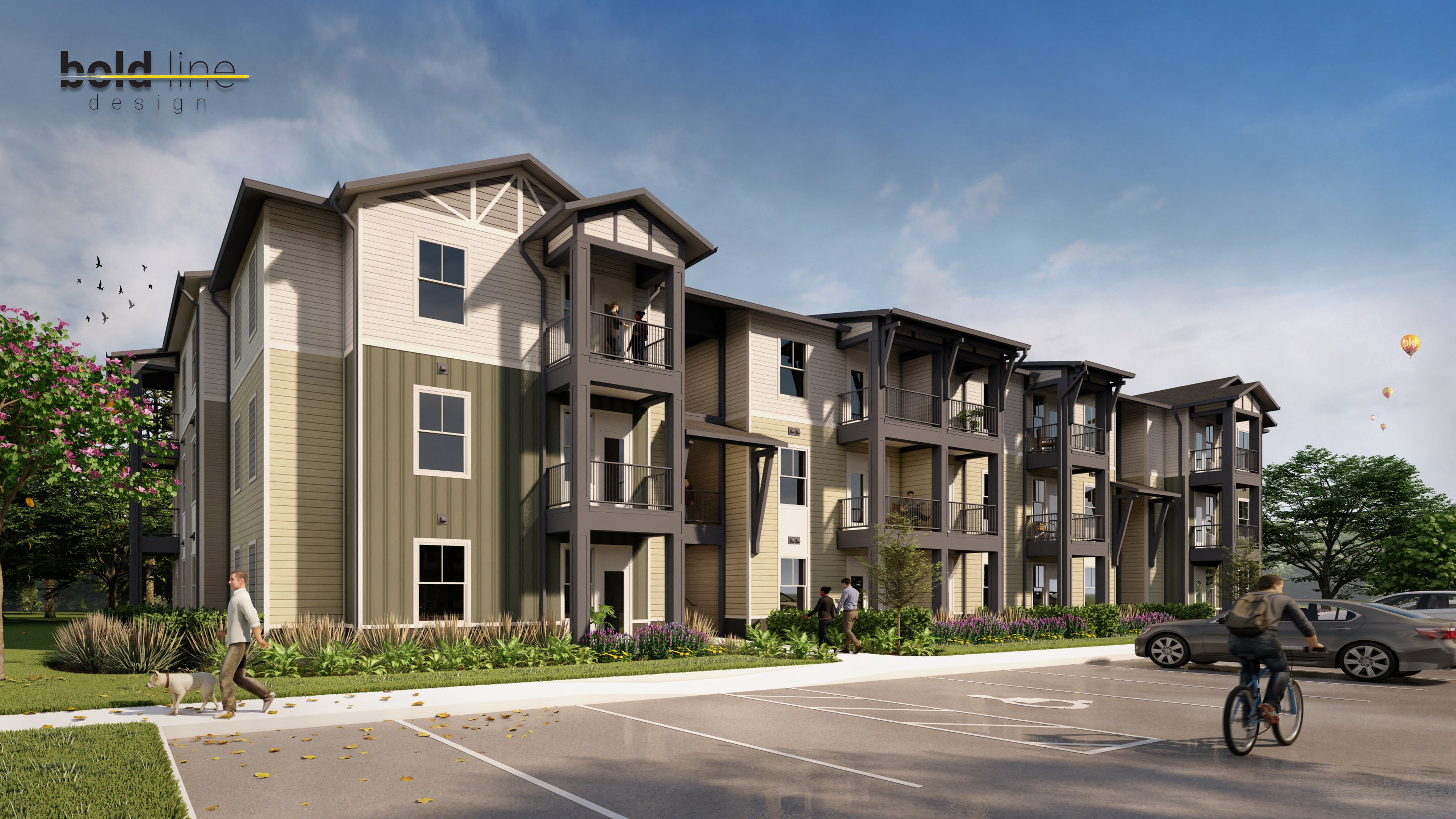 Rendering of Madison Palms Apartment Building